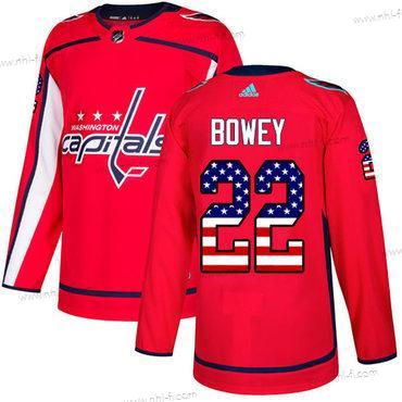 Adidas Washington Capitals #22 Madison Bowey Punainen Kotiottelu Aito USA Flag Ommeltu NHL Paita – Miesten