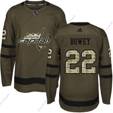 Adidas Washington Capitals #22 Madison Bowey Vihreä Salute to Service Ommeltu NHL Paita – Miesten