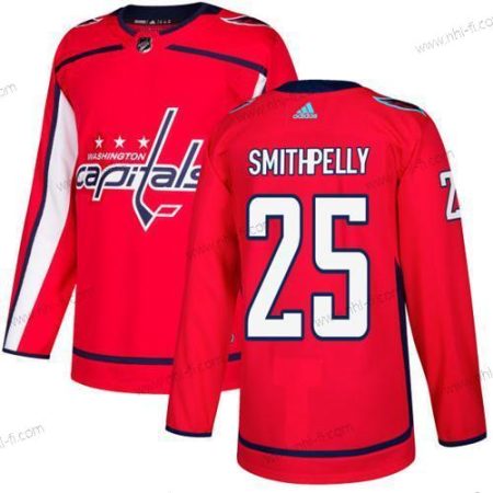 Adidas Washington Capitals #25 Devante Smith-Pelly Punainen Kotiottelu Aito Ommeltu NHL Paita – Miesten