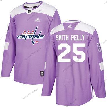 Adidas Washington Capitals #25 Devante Smith-Pelly Violetti Aito Taistelee syöpää vastaan Ommeltu NHL Paita – Miesten