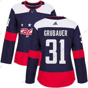 Adidas Washington Capitals #31 Philipp Grubauer Laivastonsininen Aito 2018 Stadium Series Ommeltu NHL Paita – Naisten