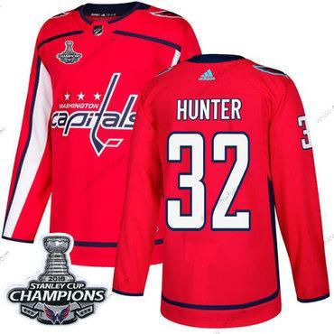 Adidas Washington Capitals #32 Dale Hunter Punainen Kotiottelu Aito Stanley Cup Final Champions Ommeltu NHL Paita – Miesten