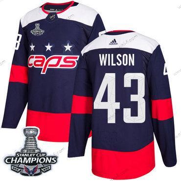 Adidas Washington Capitals #43 Tom Wilson Laivastonsininen Aito 2018 Stadium Series Stanley Cup Final Champions Ommeltu NHL Paita – Miesten