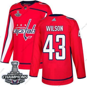 Adidas Washington Capitals #43 Tom Wilson Punainen Kotiottelu Aito Stanley Cup Final Champions Ommeltu NHL Paita – Miesten