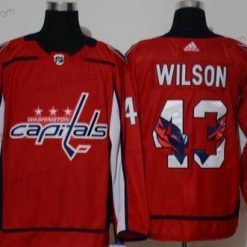 Adidas Washington Capitals #43 Tom Wilson Punainen With Maajoukkue Logo Ommeltu NHL Paita – Miesten