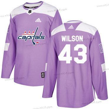 Adidas Washington Capitals #43 Tom Wilson Violetti Aito Taistelee syöpää vastaan Ommeltu NHL Paita – Miesten