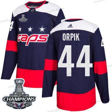 Adidas Washington Capitals #44 Brooks Orpik Laivastonsininen Aito 2018 Stadium Series Stanley Cup Final Champions Ommeltu NHL Paita – Miesten