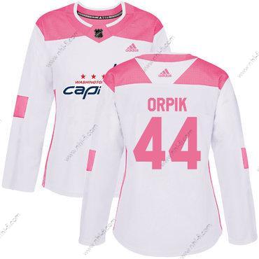 Adidas Washington Capitals #44 Brooks Orpik Valkoinen Pinkki Aito Ommeltu NHL Paita – Naisten