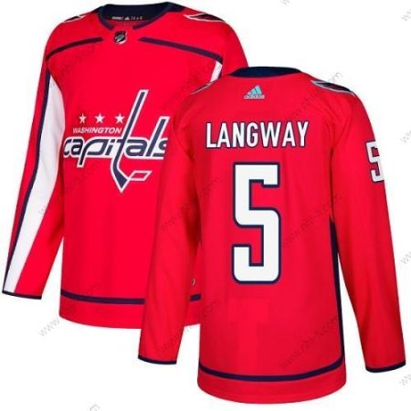 Adidas Washington Capitals #5 Rod Langway Punainen Kotiottelu Aito Ommeltu NHL Paita – Miesten