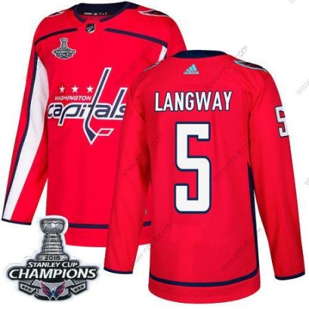 Adidas Washington Capitals #5 Rod Langway Punainen Kotiottelu Aito Stanley Cup Final Champions Ommeltu NHL Paita – Miesten