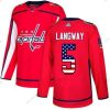 Adidas Washington Capitals #5 Rod Langway Punainen Kotiottelu Aito USA Flag Ommeltu NHL Paita – Miesten