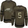 Adidas Washington Capitals #5 Rod Langway Vihreä Salute to Service Ommeltu NHL Paita – Miesten