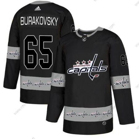 Adidas Washington Capitals #65 Andre Burakovsky Musta Maajoukkue Logos Paita – Miesten