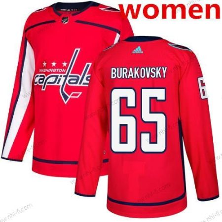 Adidas Washington Capitals #65 Andre Burakovsky Punainen Kotiottelu Aito Ommeltu NHL Paita – Naisten