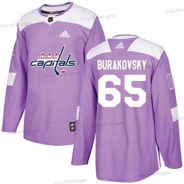 Adidas Washington Capitals #65 Andre Burakovsky Violetti Aito Taistelee syöpää vastaan Ommeltu NHL Paita – Miesten