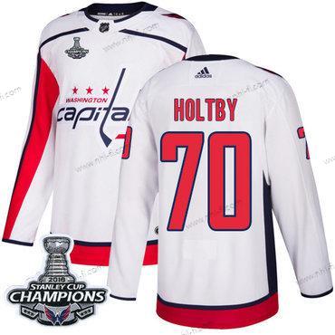 Adidas Washington Capitals #70 Braden Holtby Valkoinen Road Aito Stanley Cup Final Champions Ommeltu NHL Paita – Miesten