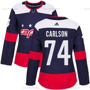 Adidas Washington Capitals #74 John Carlson Laivastonsininen Aito 2018 Stadium Series Ommeltu NHL Paita – Naisten