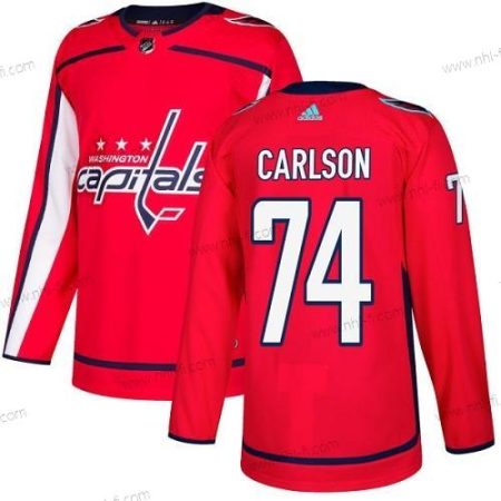 Adidas Washington Capitals #74 John Carlson Punainen Kotiottelu Aito Ommeltu NHL Paita – Miesten