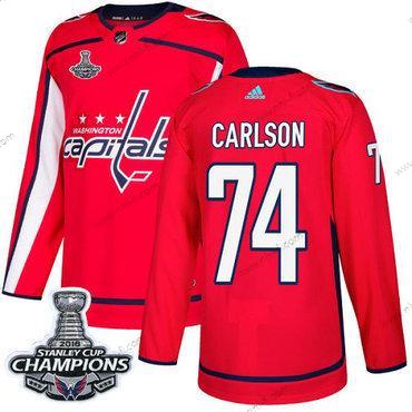 Adidas Washington Capitals #74 John Carlson Punainen Kotiottelu Aito Stanley Cup Final Champions Ommeltu NHL Paita – Miesten