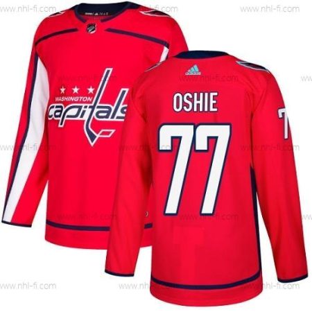 Adidas Washington Capitals #77 T. J. Oshie Punainen Kotiottelu Aito Ommeltu NHL Paita – Miesten