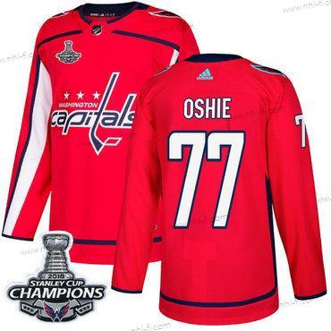 Adidas Washington Capitals #77 T. J. Oshie Punainen Kotiottelu Aito Stanley Cup Final Champions Ommeltu NHL Paita – Miesten