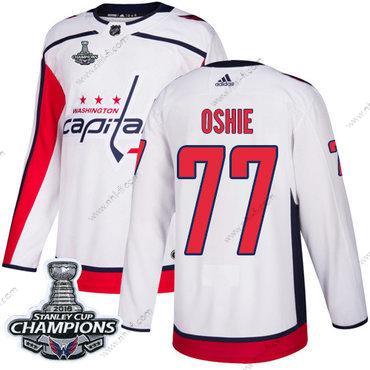 Adidas Washington Capitals #77 T. J. Oshie Valkoinen Road Aito Stanley Cup Final Champions Ommeltu NHL Paita – Miesten