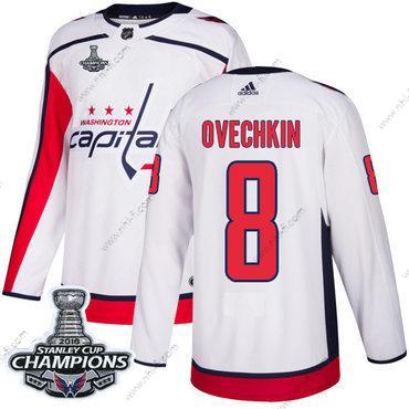 Adidas Washington Capitals #8 Alex Ovechkin Valkoinen Road Aito Stanley Cup Final Champions Ommeltu NHL Paita – Miesten