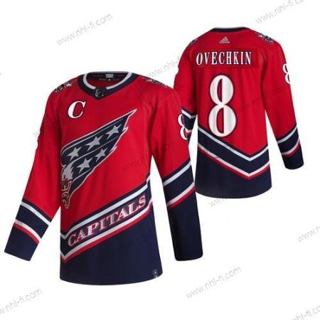 Adidas Washington Capitals #8 Alexander Ovechkin Punainen 2020-21 Käänteinen Retro Vaihtopaita NHL Paita – Miesten