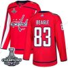 Adidas Washington Capitals #83 Jay Beagle Punainen Kotiottelu Aito Stanley Cup Final Champions Ommeltu NHL Paita – Miesten