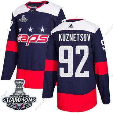 Adidas Washington Capitals #92 Evgeny Kuznetsov Laivastonsininen Aito 2018 Stadium Series Stanley Cup Final Champions Ommeltu NHL Paita – Miesten