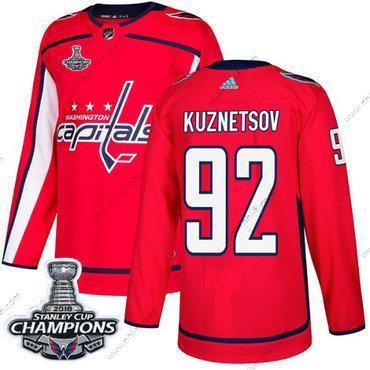 Adidas Washington Capitals #92 Evgeny Kuznetsov Punainen Kotiottelu Aito Stanley Cup Final Champions Ommeltu NHL Paita – Miesten