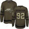 Adidas Washington Capitals #92 Evgeny Kuznetsov Vihreä Salute to Service Ommeltu NHL Paita – Miesten