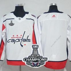 Adidas Washington Capitals Tyhjä Valkoinen Road Aito Stanley Cup Final Champions Ommeltu NHL Paita – Miesten