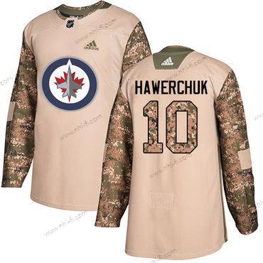 Adidas Winnipeg Jets #10 Dale Hawerchuk Maastokuvio Aito 2017 Veterans Day Ommeltu NHL Paita – Miesten