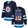 Adidas Winnipeg Jets #18 Bryan Little Laivastonsininen Sininen Kotiottelu Aito USA Flag Ommeltu NHL Paita – Miesten