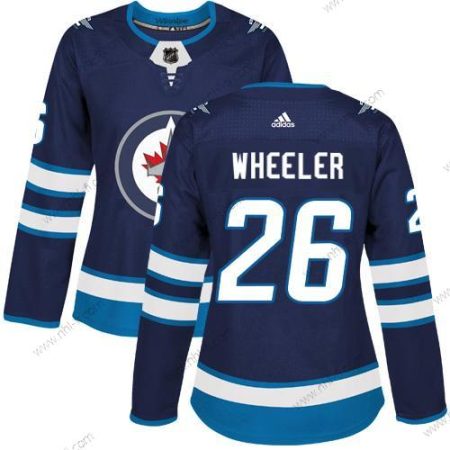 Adidas Winnipeg Jets #26 Blake Wheeler Laivastonsininen Sininen Kotiottelu Aito Ommeltu NHL Paita – Naisten