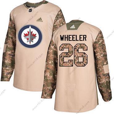 Adidas Winnipeg Jets #26 Blake Wheeler Maastokuvio Aito 2017 Veterans Day Ommeltu NHL Paita – Miesten