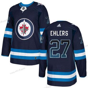 Adidas Winnipeg Jets #27 Nikolaj Ehlers Laivastonsininen Paita – Miesten