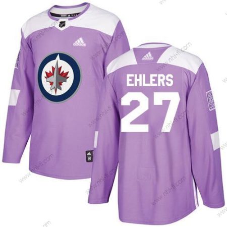 Adidas Winnipeg Jets #27 Nikolaj Ehlers Violetti Aito Taistelee syöpää vastaan Ommeltu NHL Paita – Miesten