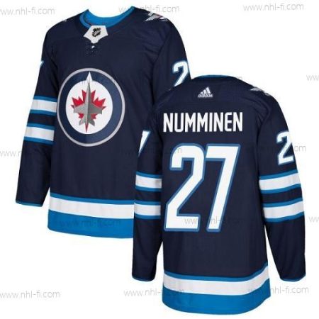 Adidas Winnipeg Jets #27 Teppo Numminen Laivastonsininen Sininen Kotiottelu Aito Ommeltu NHL Paita – Miesten