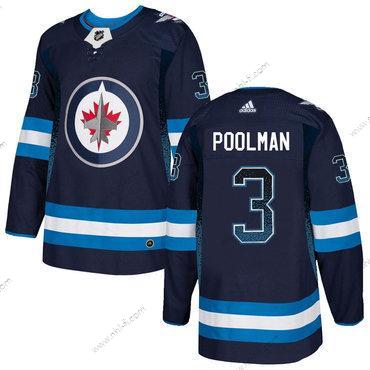 Adidas Winnipeg Jets #3 Tucker Poolman Laivastonsininen Paita – Miesten