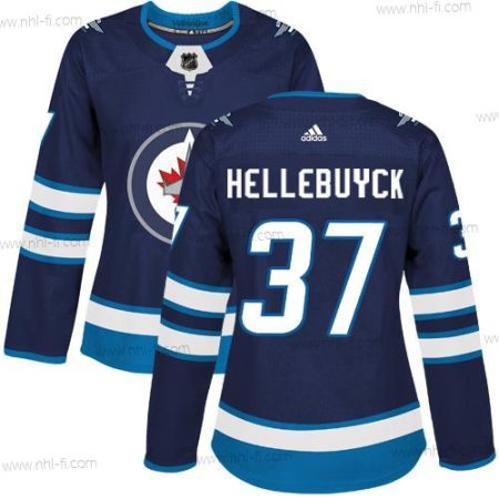 Adidas Winnipeg Jets #37 Connor Hellebuyck Laivastonsininen Sininen Kotiottelu Aito Ommeltu NHL Paita – Naisten