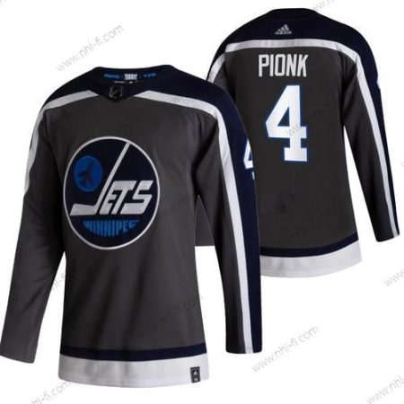 Adidas Winnipeg Jets #4 Neal Pionk Musta 2020-21 Käänteinen Retro Vaihtopaita NHL Paita – Miesten