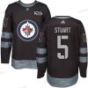 Adidas Winnipeg Jets #5 Mark Stuart Musta 100th Vuosipäivä Ommeltu NHL 2017 Jääkiekko Paita – Miesten