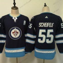 Adidas Winnipeg Jets #55 Mark Scheifele Laivastonsininen Paita – Naisten