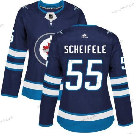 Adidas Winnipeg Jets #55 Mark Scheifele Laivastonsininen Sininen Kotiottelu Aito Ommeltu NHL Paita – Naisten