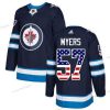 Adidas Winnipeg Jets #57 Tyler Myers Laivastonsininen Sininen Kotiottelu Aito USA Flag Ommeltu NHL Paita – Miesten