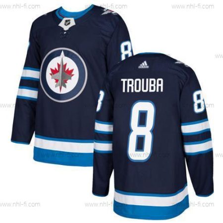 Adidas Winnipeg Jets #8 Jacob Trouba Laivastonsininen Sininen Kotiottelu Aito Ommeltu NHL Paita – Miesten