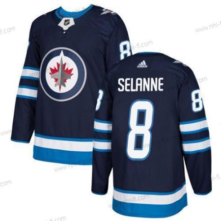 Adidas Winnipeg Jets #8 Teemu Selanne Laivastonsininen Sininen Kotiottelu Aito Ommeltu NHL Paita – Miesten