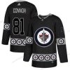 Adidas Winnipeg Jets #81 Kyle Connor Musta Maajoukkue Logos Paita – Miesten